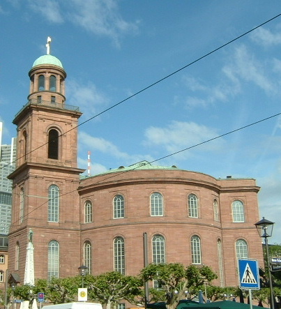 Vue de l'Eglise Paulskirche Francfort